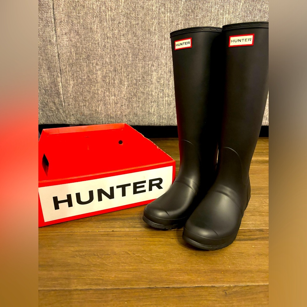 ‼️✨ Brand New Hunter Boots Adjustable Original Tall Boot‼️✨ Matte Black🖤